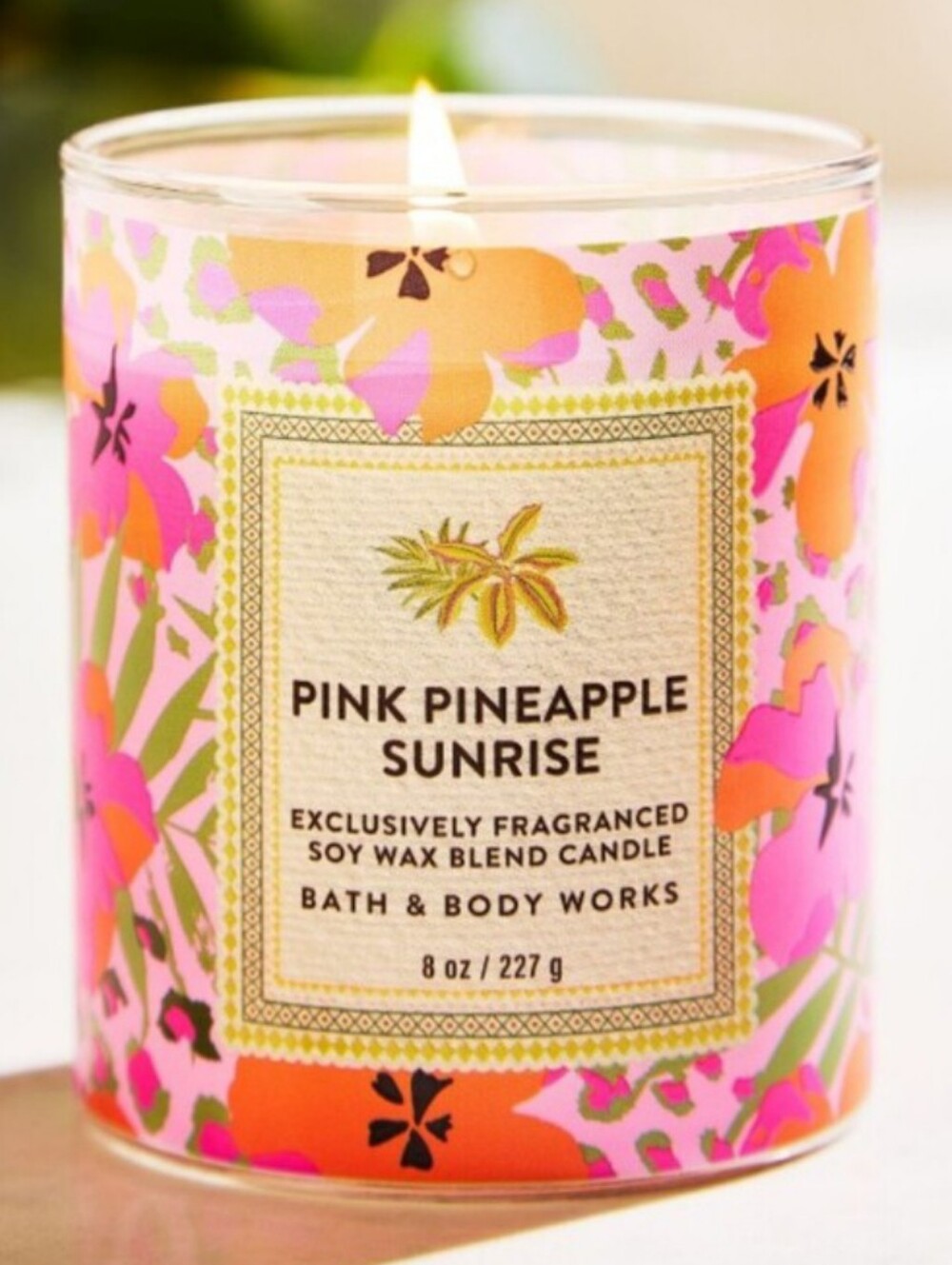 Bath & Body Works Pink Pineapple Sunrise Floral Scented Candle